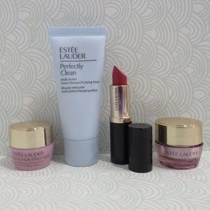 ESTEE LAUDER💥4 GIFT SET- LIPSTICK, EYE CREAM, FACE/NECK CREAM, FOAM CLEANSER💥